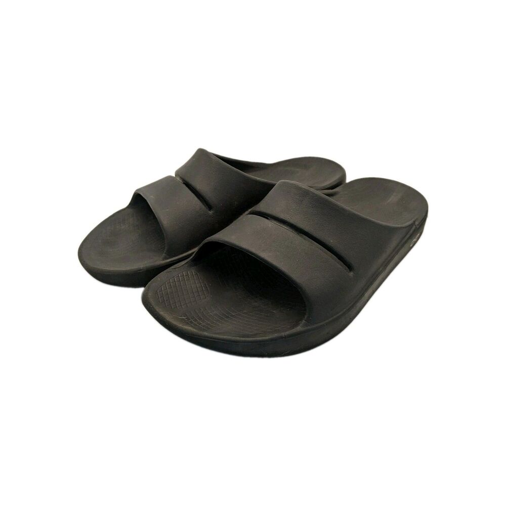 OOFOS OOahh Recovery Slides Black M8 W10 EU41 Comfort Sandals Unisex